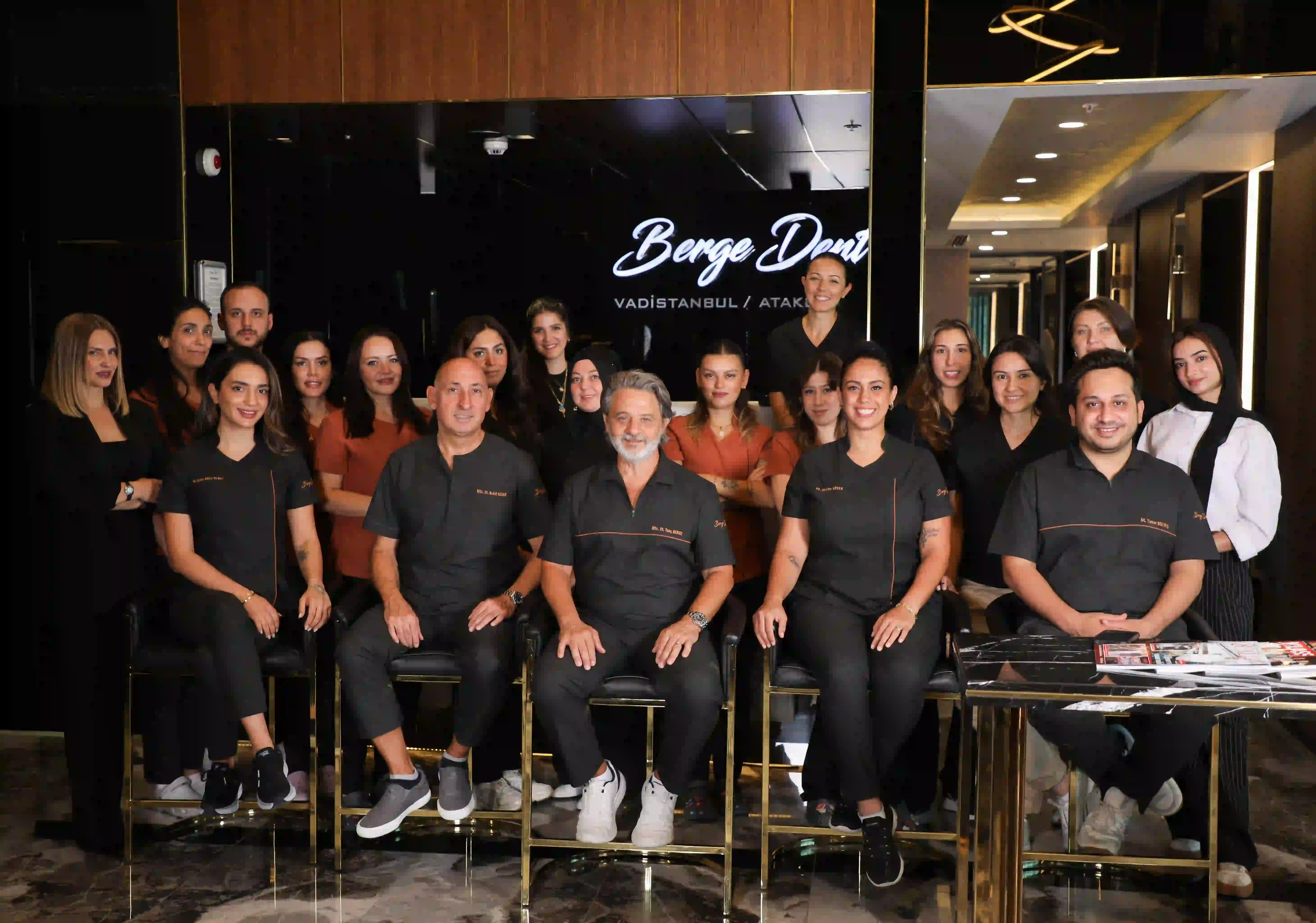 Bergedent clinical team — MSc Dt. Tunç Berge with specialists, Vadistanbul
